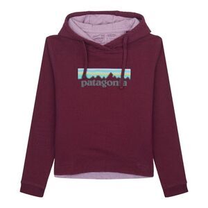 Patagonia Pastel P-6 Logo Uprisal Hoodie sweater burgundy B18
